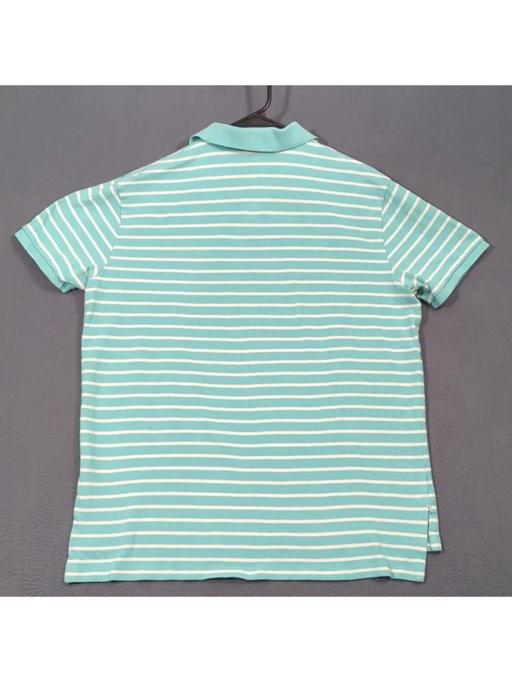 Polo Ralph Lauren Shirt Men's XL (Fits Like M) Blue Striped Short Sleeve Preppy